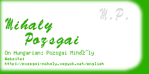 mihaly pozsgai business card